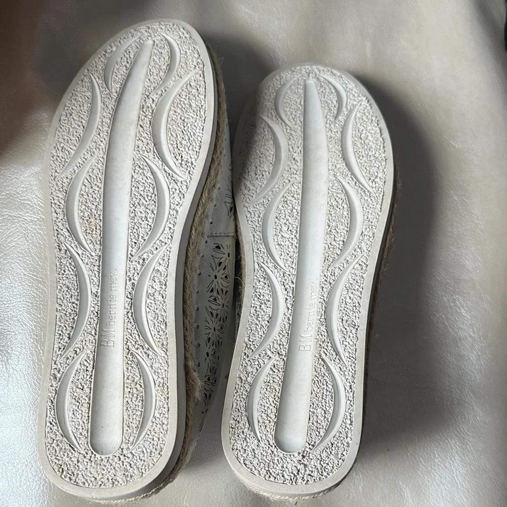 Denim&Co Cream Espadrilles Casual Slip-On